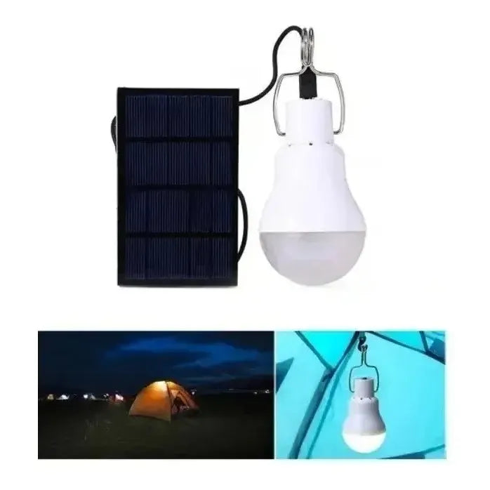 Ampolleta 5w Solar + Panel 7 Horas De Luz Blanco Frío
