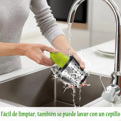 Rallador Eléctrico Cortador De Verduras Utensilios De Cocina Negro