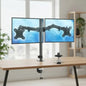 Soporte Doble Monitor Y Notebook Brazo Articulado Escritorio Ergonomico Vesa Hasta 32 Pulgadas Negro Figoimport