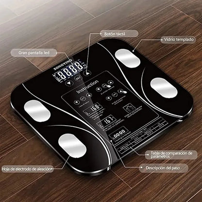 Balanza Corporal Irm  Digital Precisión Bascula Medidor Peso Negro