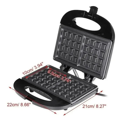 Maquina Wafflera Para Waffles Desayuno Cocina Negro