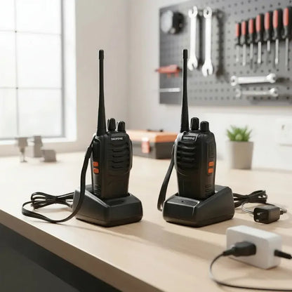 Walkie-talkie Baofeng Bf-888s Recargable Con Linterna Para Seguridad Y Eventos Negro 400-470 Mhz