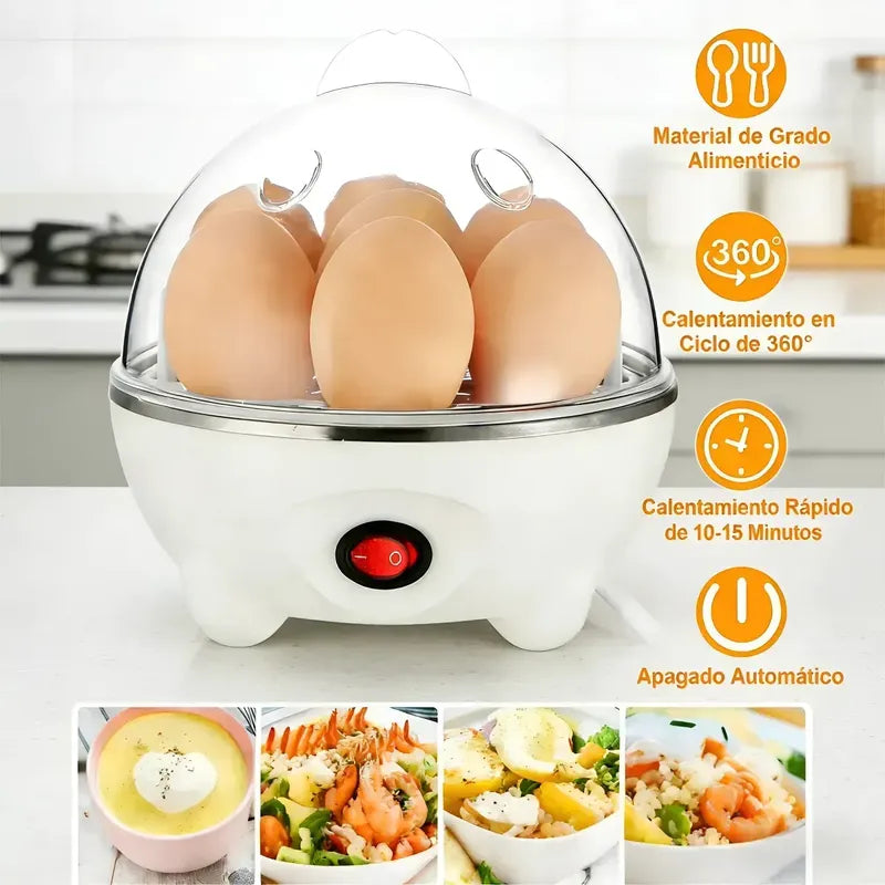 Cocedor De Huevos Electrico Rapido 350w Hervidor A Vapor Ofe Blanco 50