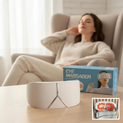 Masajeador Ocular Inteligente Con Compresión Y Calor Para Aliviar La Fatiga Y Ojeras Figoimport Blanco