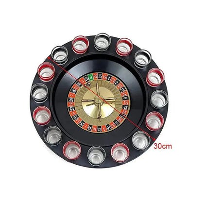Juego De Ruleta De Vidrio Para Shots Con 16 Vasos Y 2 Bolas  Ideal Para Fiestas