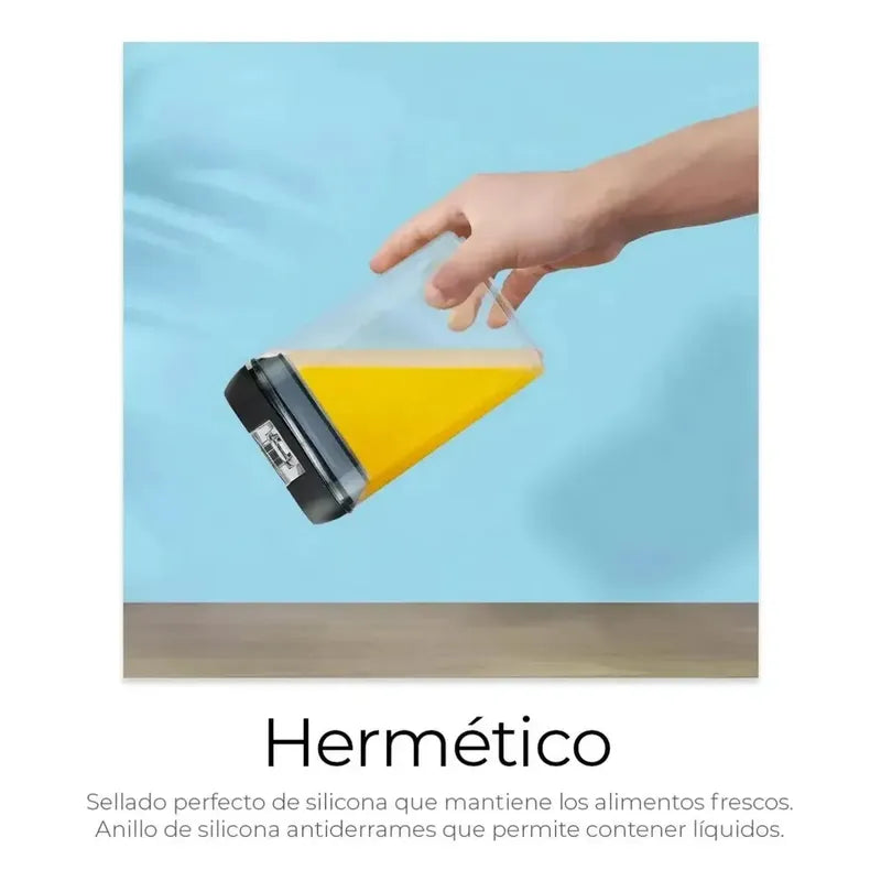 Juego De Recipientes Herméticos Para Alimentos 7 Unidades