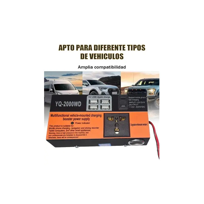 Inversor Auto 200w 12v A 220v Con Usb