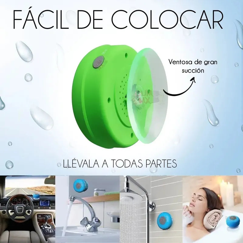 Parlante Manos Libre Pack X2 Para Ducha Impermeable Colores
