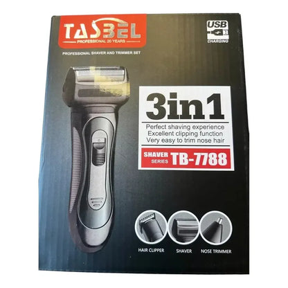 Maquina De Afeitar 3 En 1 Para Hombre Recargable Negro