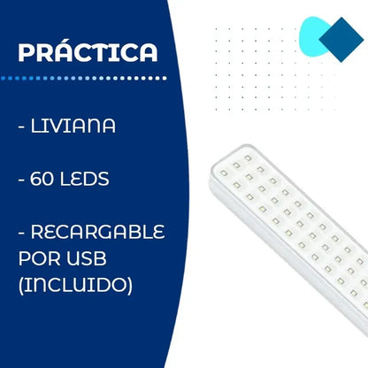 Lámpara Led De Emergencia Recargable 24 Horas Modelo Ca-629 Blanco