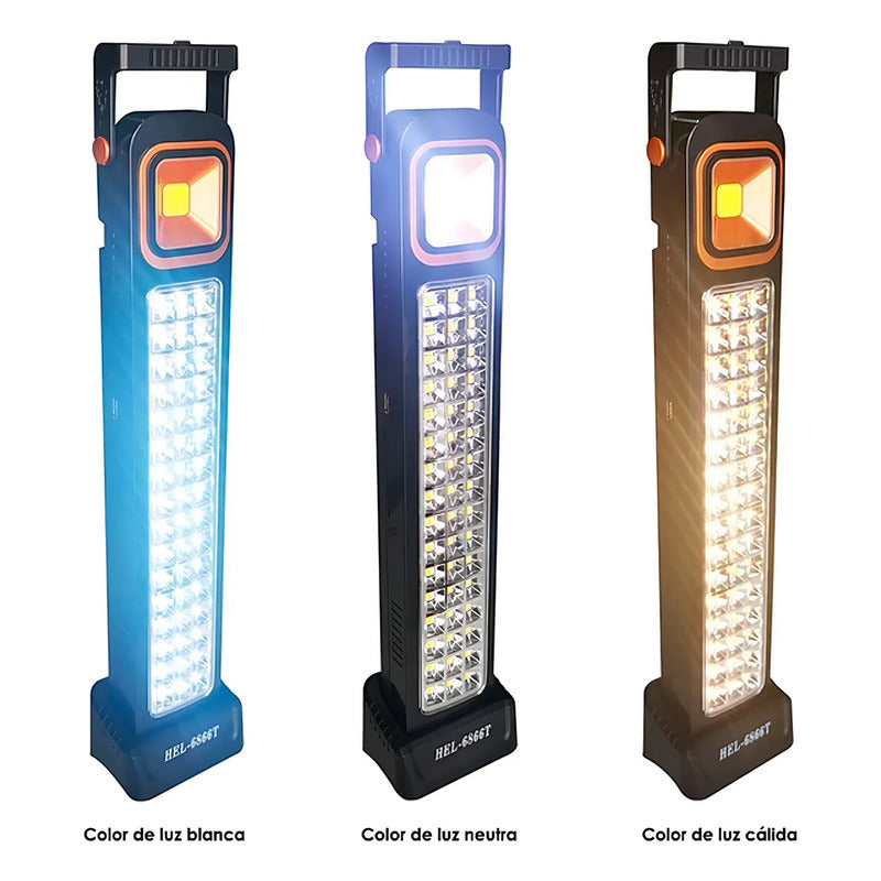 X2 Lampara De Emergencias Solar Recargable Luz Focos 48 Led Blanco