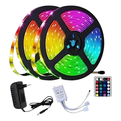 Cinta Led Rgb 5m Con Controlador De Color Figo 120 Leds/m Ip64