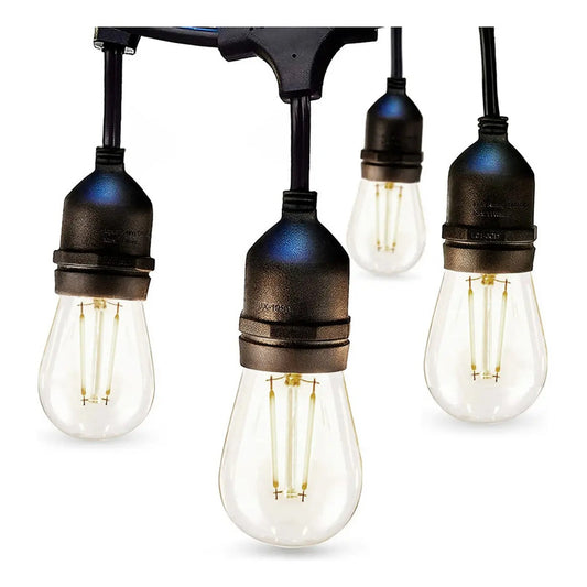 Guirnalda Luces Led 10 Metros Unible Exterior +10 Ampolletas Maxwell Guijarset01 Cálido Calidas