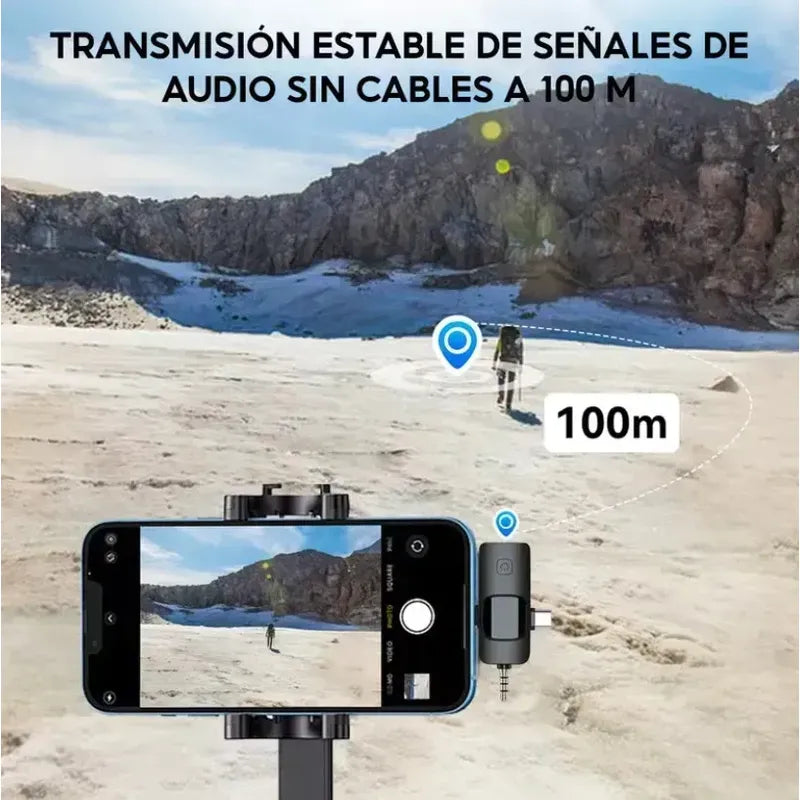 Micrófono Inalámbrico Lavalier Figoimport M9 Omnidireccional Con Clip Para Ios Y Android Negro