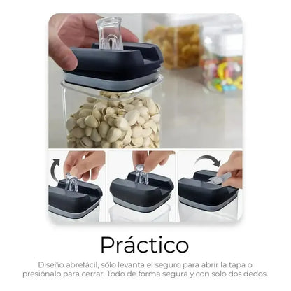 Juego De Recipientes Herméticos Para Alimentos 7 Unidades