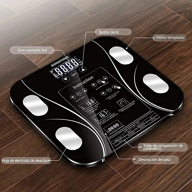 Balanza Corporal Irm  Digital Precisión Bascula Medidor Peso Negro