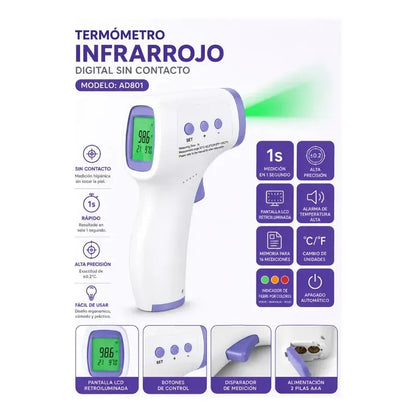 Kit De Monitoreo Medico Tensiometro Oximetro Termometro Dedo Blanco