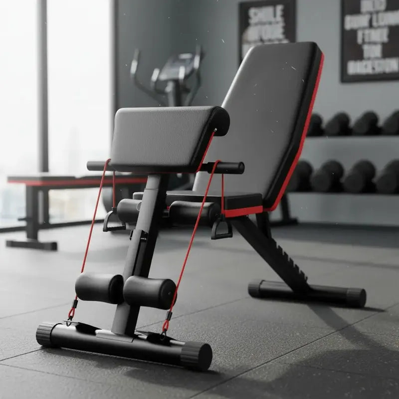 Silla Multifuncion Banca Para Hacer Abdominales Ejercicio A2 Negro
