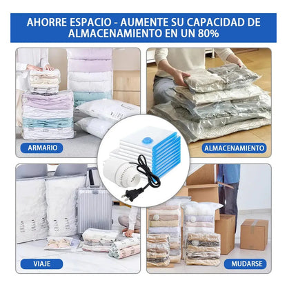 Bolsas Al Vacio Comprimir Ropa Ahorra Espacio 80x130 Pack 6