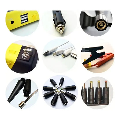 Partidor Bateria Auto Moto + Inflador Neumaticos Rueda