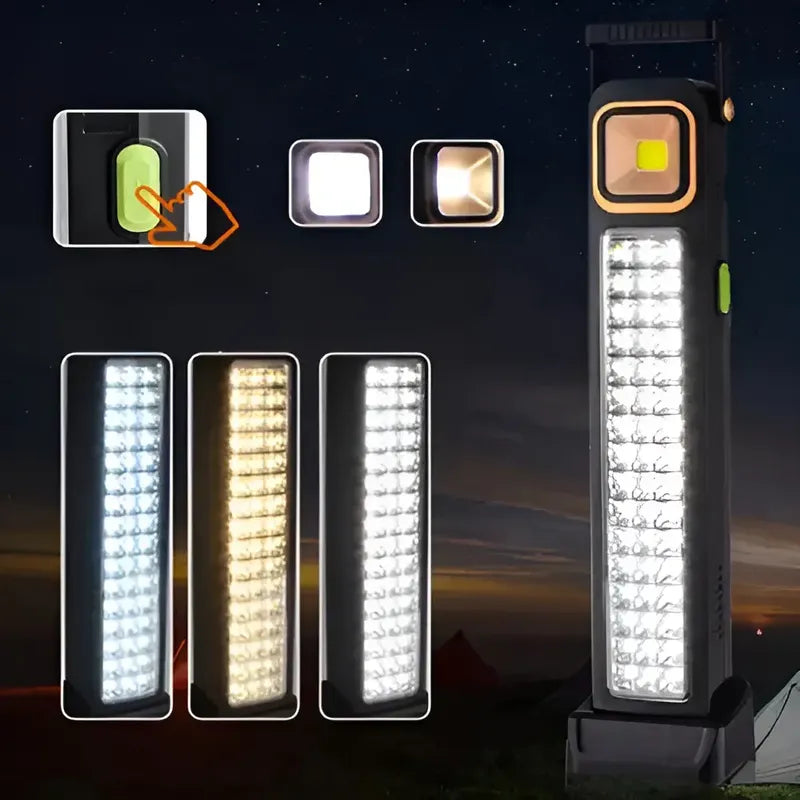 Lampara De Emergencias Solar Recargable Luz Focos 48 Led Usb Adkar Shop Blanco