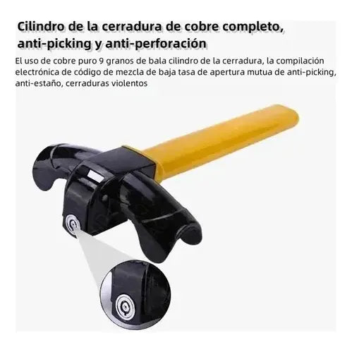 Tranca Volante Antirrobo + Traba Rueda Pack Auto Seguridad