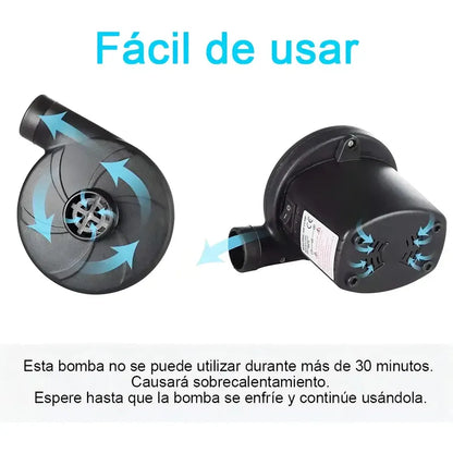 Bomba De Aire Eléctrica Portátil Para Inflables Y Colchones, Con Función Inflador Y Desinflador