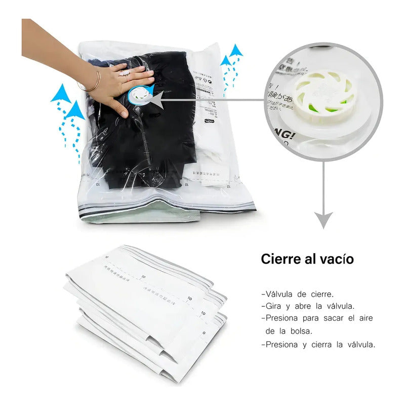 Bolsa Al Vacio Ropa Plumones Ahorra Espacio 70x110cm Figoimp