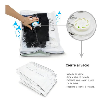 Bolsa Al Vacio Ropa Plumones Ahorra Espacio 70x110cm Figoimp