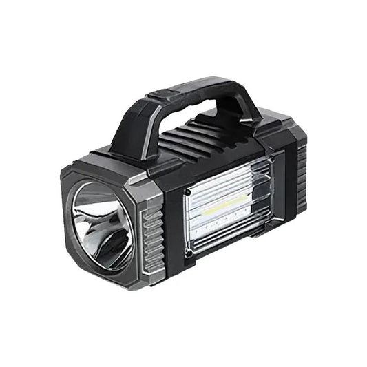 Linterna Mano Camping Solar Recargable Usb Led Figoimport Blanco Negro