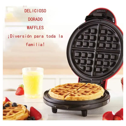 Mini Wafflera Eléctrica Redonda Arca 350w Para Desayuno