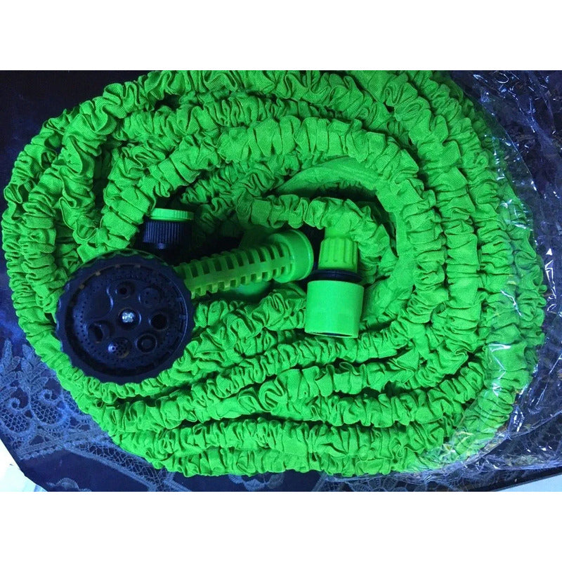 Manguera Retráctil Expandible Magic Hose 45m Verde Jardín Conecta Pitón Verde