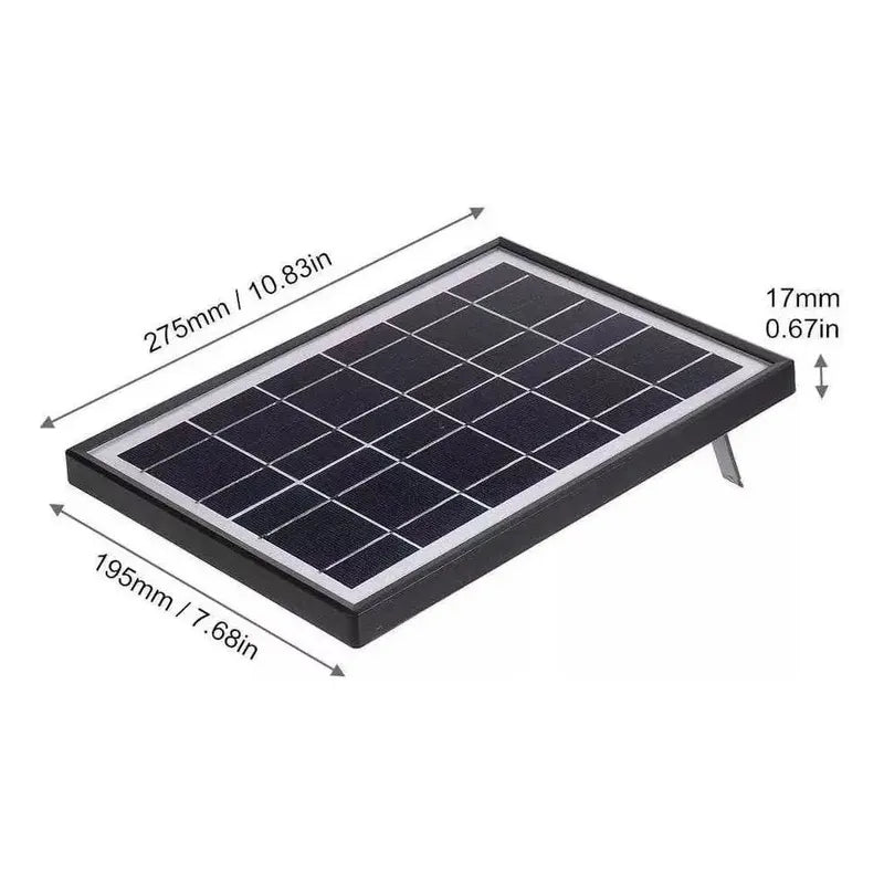 Luz De Emergencia Solar Irm 2 Ampolletas Panel 2a Negro