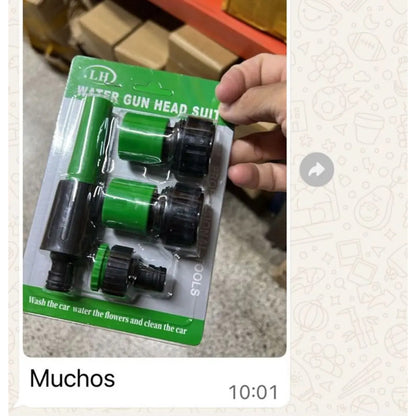 Kit Set Juego Conector  Manguera De Jardín 4 Piezas