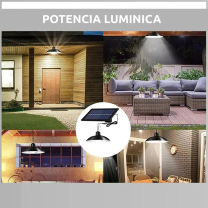 Lampara Led Solar Colgante 120º Con Control 120w 1 Unidad Negro