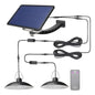 2 Lamparas Led Solar Colgante 120º C/ Control 90lm/w Negro