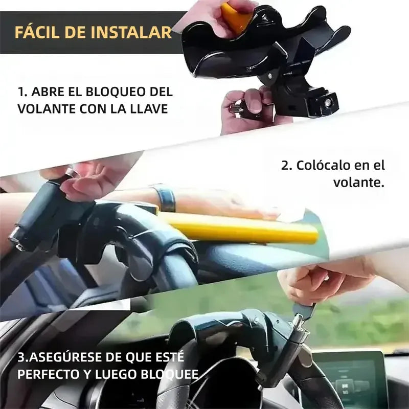 Traba Volante Anti Robo Figoimport Tipo T Con 2 Llaves