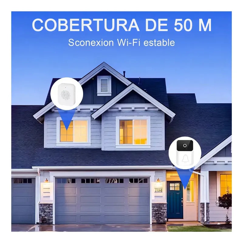 Timbre Camara Wifi Seguridad Video Portero Inalámbrico Smart