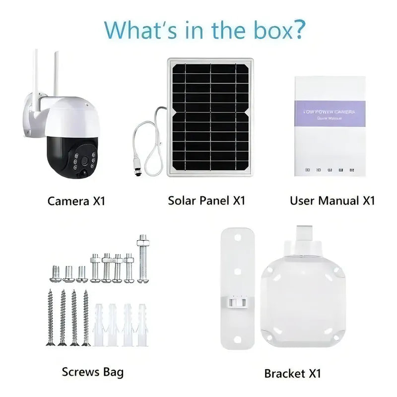 Camara Ip Solar Seguridad Wifi Exterior Hd 1080p Nocturna Color Blanco