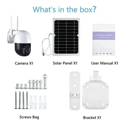 Camara Ip Solar Seguridad Wifi Exterior Hd 1080p Nocturna Color Blanco