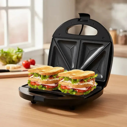 Sandwichera Tostadora 2 Panes Eléctrica 750w. Color Negro