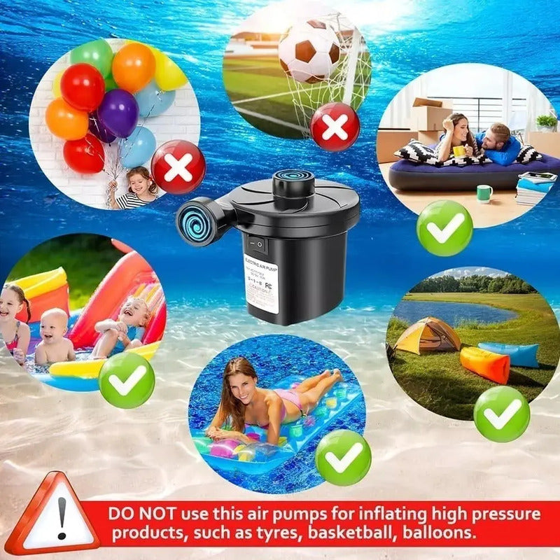 Bomba Inflador Para Colchon Piscina Inflable Aire Eléctrico