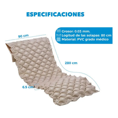 Colchon Antiescaras Para Cama Clinica Con Motor Medihome Beige Claro