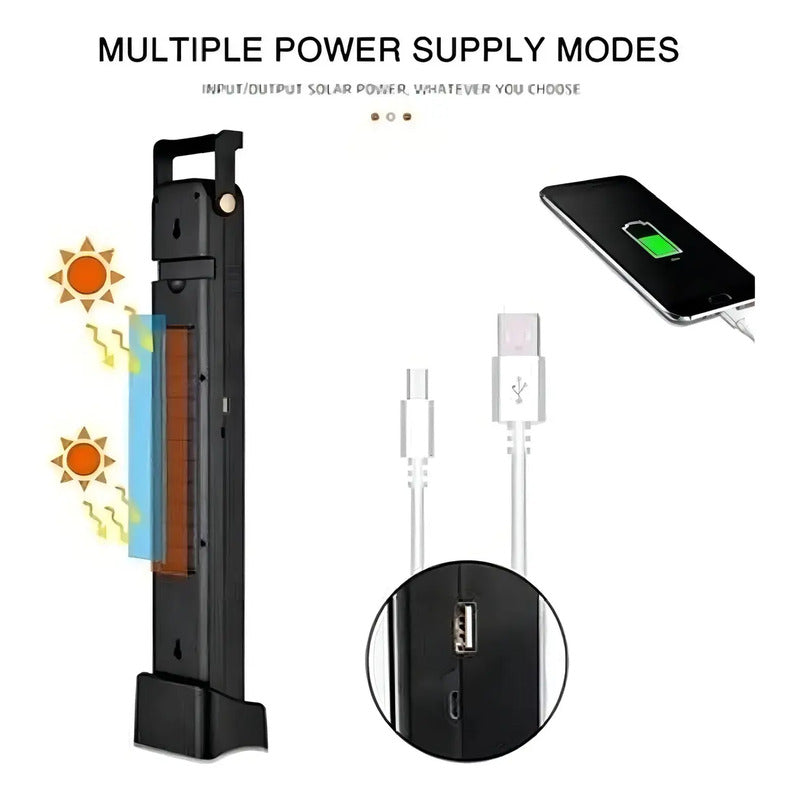Lampara De Emergencias Solar Recargable Luz Focos 48 Led Usb Adkar Shop Blanco