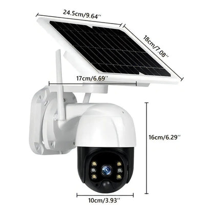 Camara Ip Solar Seguridad Wifi Exterior Hd 1080p Nocturna Color Blanco
