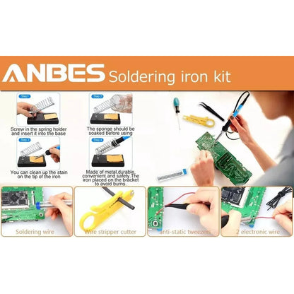 Kit De Electronica Para Soldar - 9 Piezas Con Tester