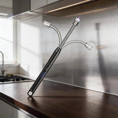 Encendedor Eléctrico Recargable Portátil Usb Para Cocina Color Negro Surtido