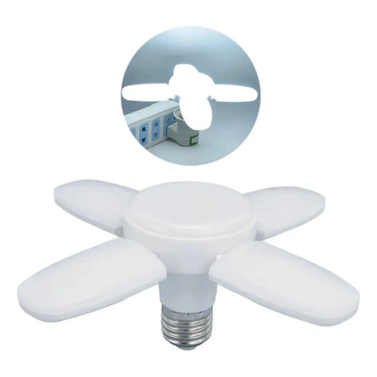 Ampolleta Led 28w Plegable De 4 Aspas Para Techo, Con Ángulo Ajustable Y Control Remoto Blanco Frío
