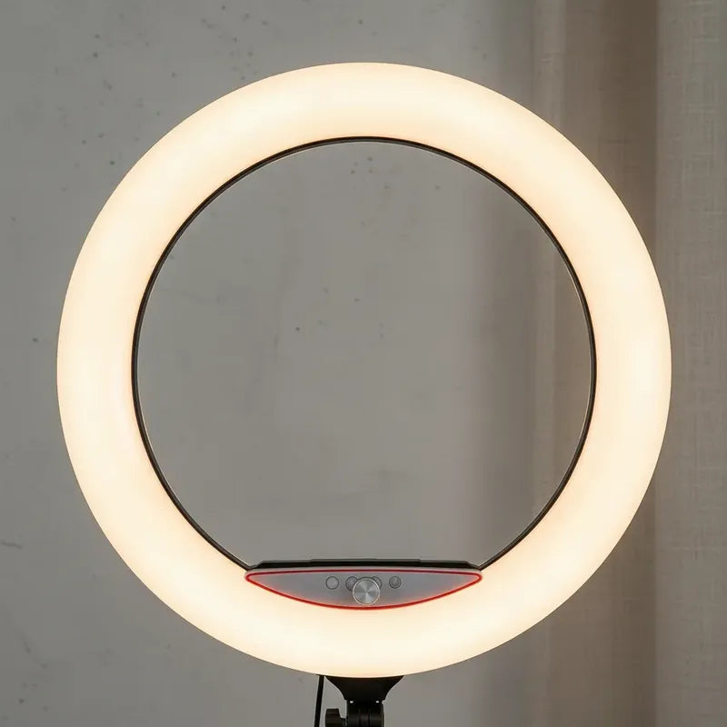 Aro De Luz Led Suave Para Fotografia Con Soportes Celular Fi Negro Luz Cálida - Luz Fría Luz Amarilla