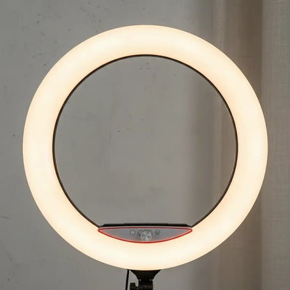 Aro De Luz Led Suave Para Fotografia Con Soportes Celular Fi Negro Luz Cálida - Luz Fría Luz Amarilla